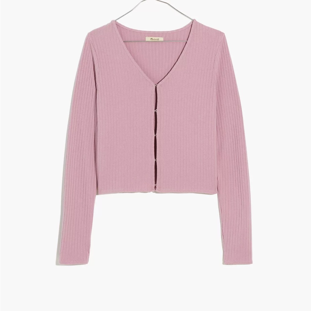 NWT Size XL Madewell Ribbed Cropped Cardigan - Picture 4 of 8